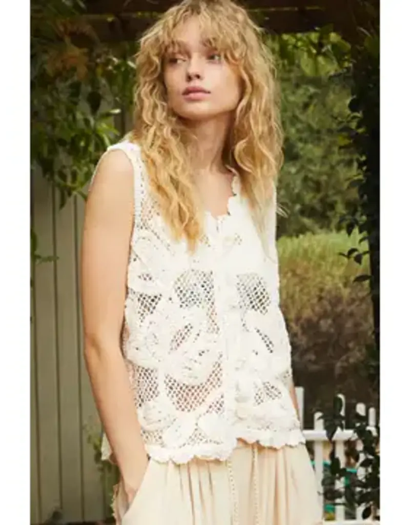 Crochet Button Up Vest