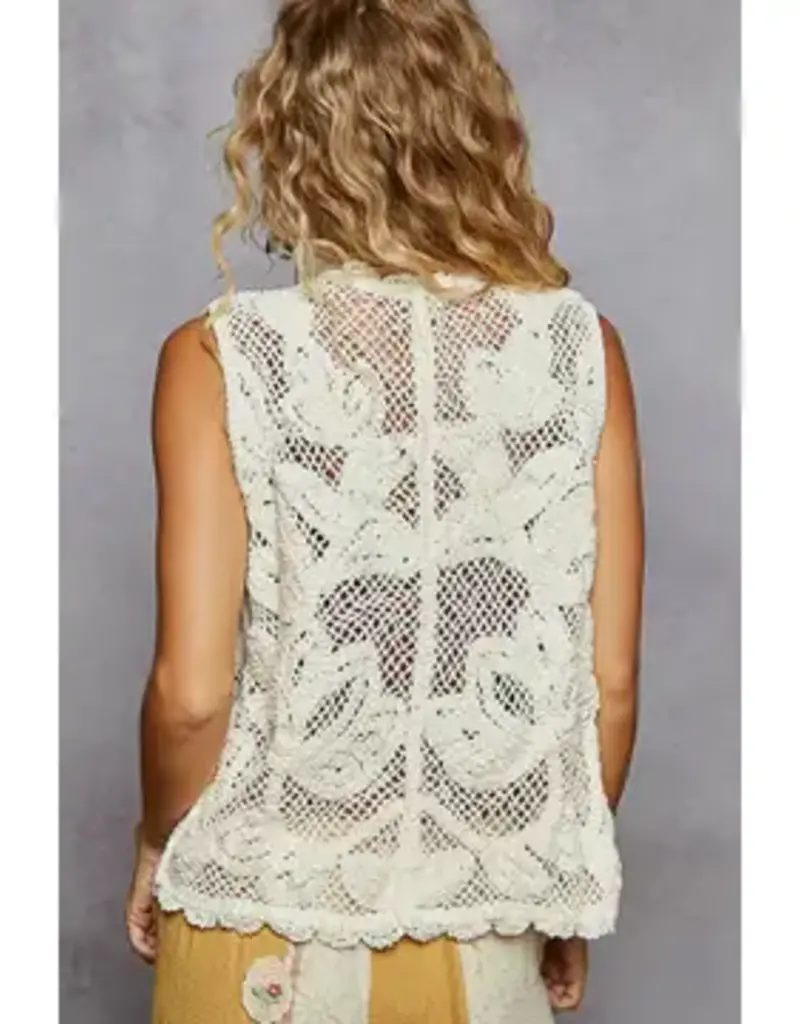 Crochet Button Up Vest