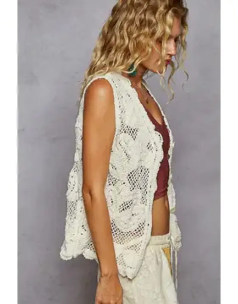 Crochet Button Up Vest