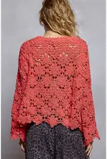 Textured Chenille Sweater Crochet Top
