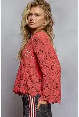 Textured Chenille Sweater Crochet Top