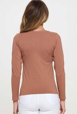 Seamless Round Neck Long Sleeve Layering Top