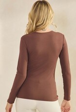 Pure Comfort Viscose Ribbed Long Sleeve Top