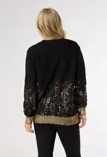 Tinlee Sweater with Metallic Splatter - Holiday