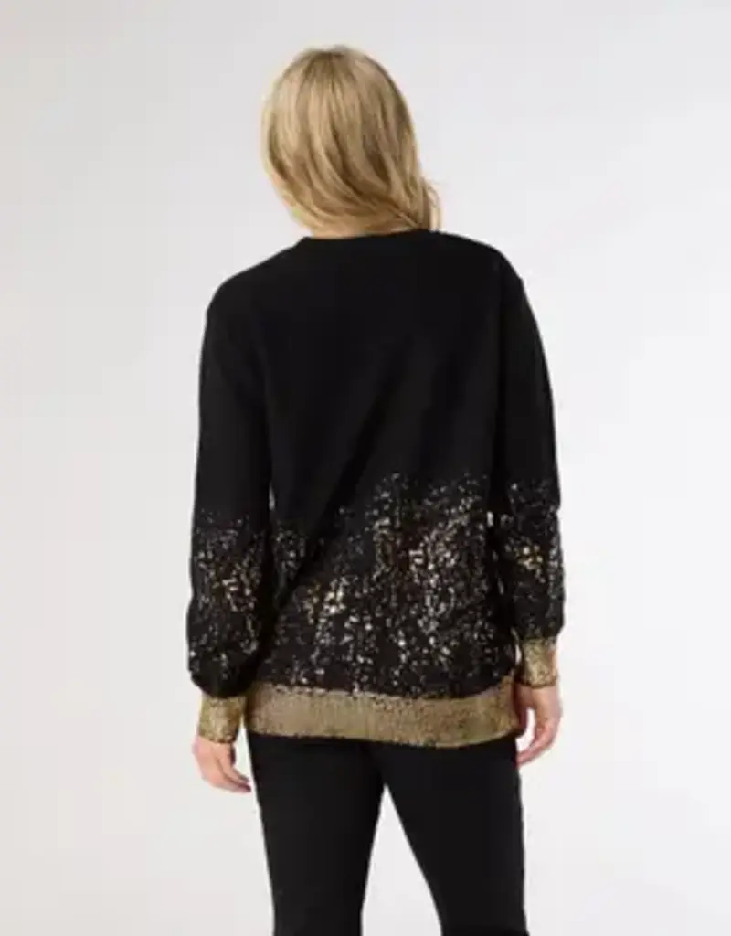 Tinlee Sweater with Metallic Splatter - Holiday