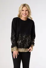 Tinlee Sweater with Metallic Splatter - Holiday