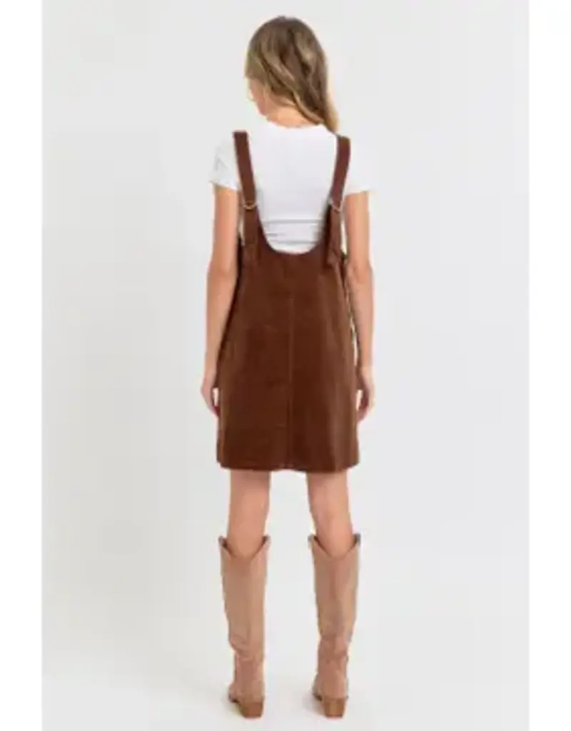 Casual Overall Corduroy Dress