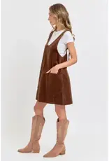 Casual Overall Corduroy Dress