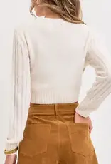 Corduroy Skort With 3 Button Detail