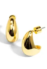 RE2641 Crescent Shaped Stud Earring - Gold