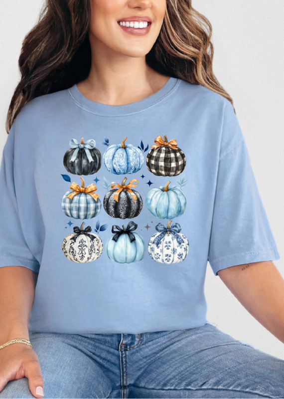 Multi Pumpkin Comfort Color Graphic Tee