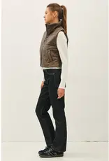Leather Look Puffer Vest