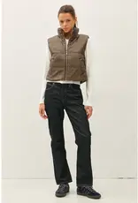 Leather Look Puffer Vest
