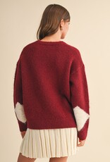 Argyle Border Print Sweater