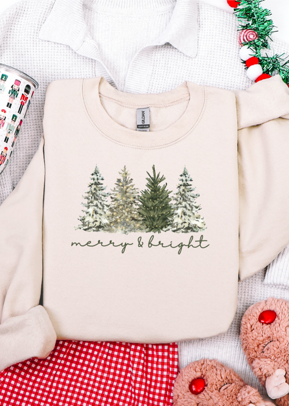 Merry & Bright Trees Sweatshirt