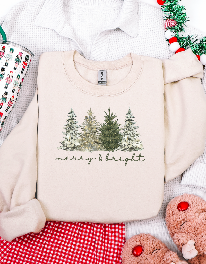 Merry & Bright Trees Sweatshirt