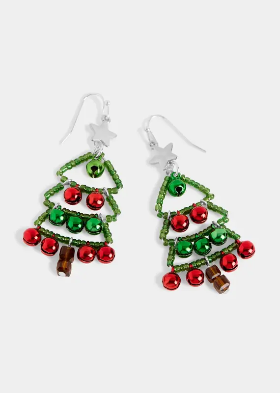 Jingle Ball Christmas Tree Earring