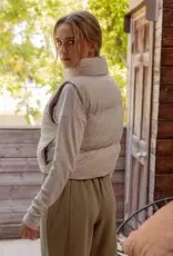 Reversible Zip Up Cropped Puffer Vest