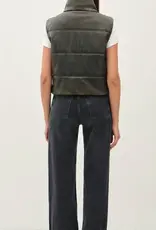 Leather Look Puffer Vest