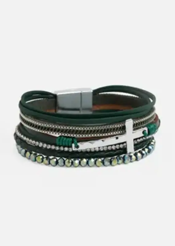 Season's Blessings Magnetic Bracelet - Green