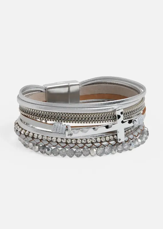 Season's Blessings Magnetic Bracelet - Silver