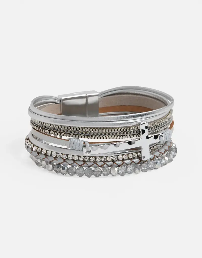Season's Blessings Magnetic Bracelet - Silver