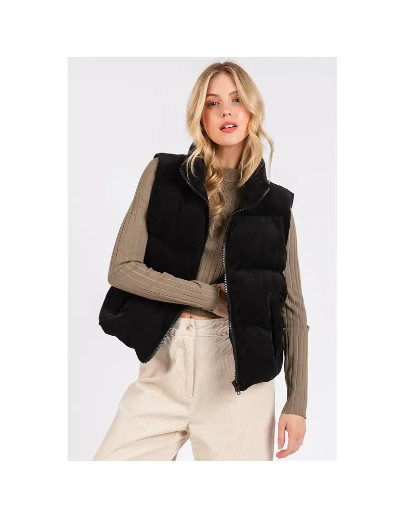 Corduroy Puffer Vest