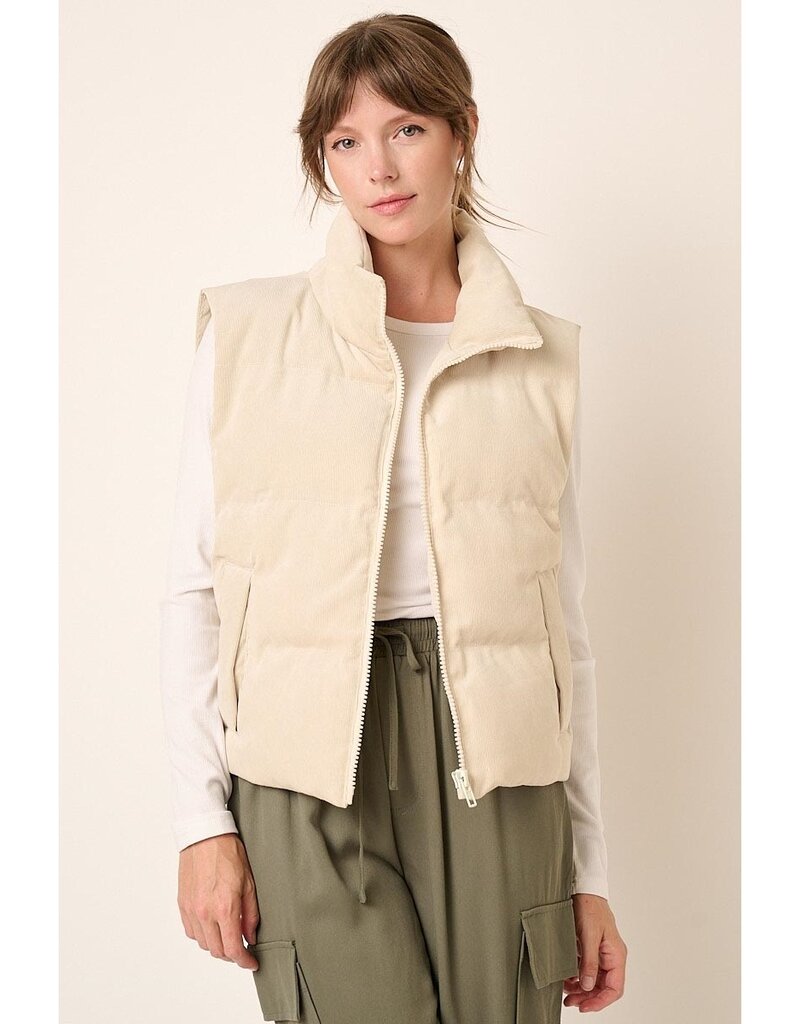 Corduroy Puffer Vest