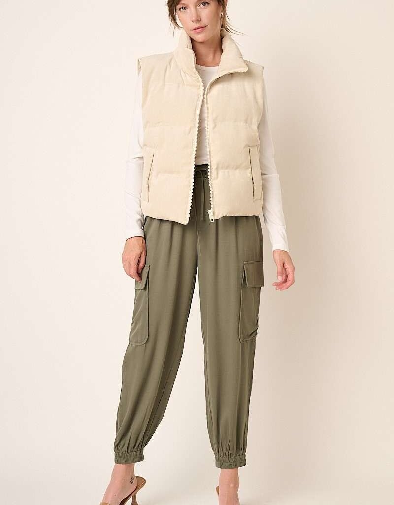 Corduroy Puffer Vest