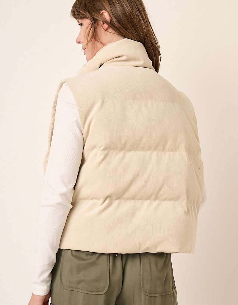 Corduroy Puffer Vest