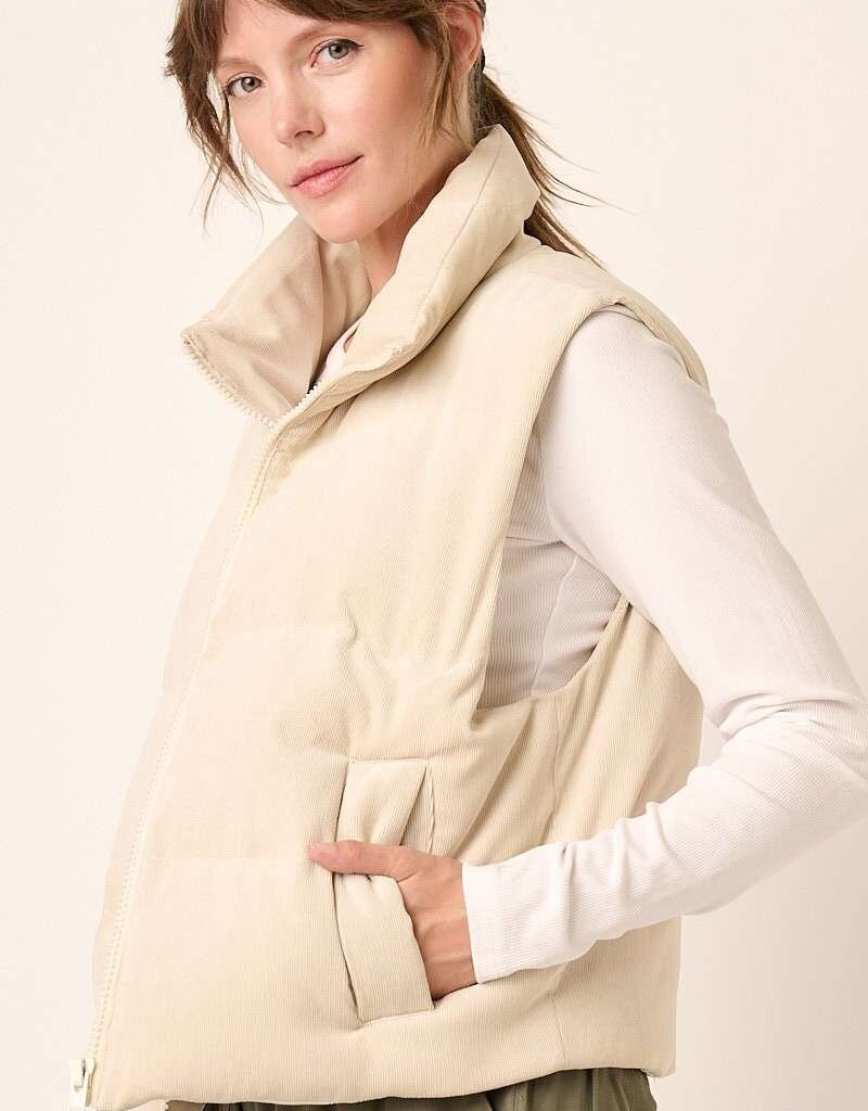 Corduroy Puffer Vest