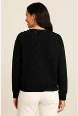 Silky Soft Rhinestone Drop Shoulder Sweater