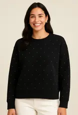 Silky Soft Rhinestone Drop Shoulder Sweater