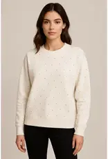 Silky Soft Rhinestone Drop Shoulder Sweater