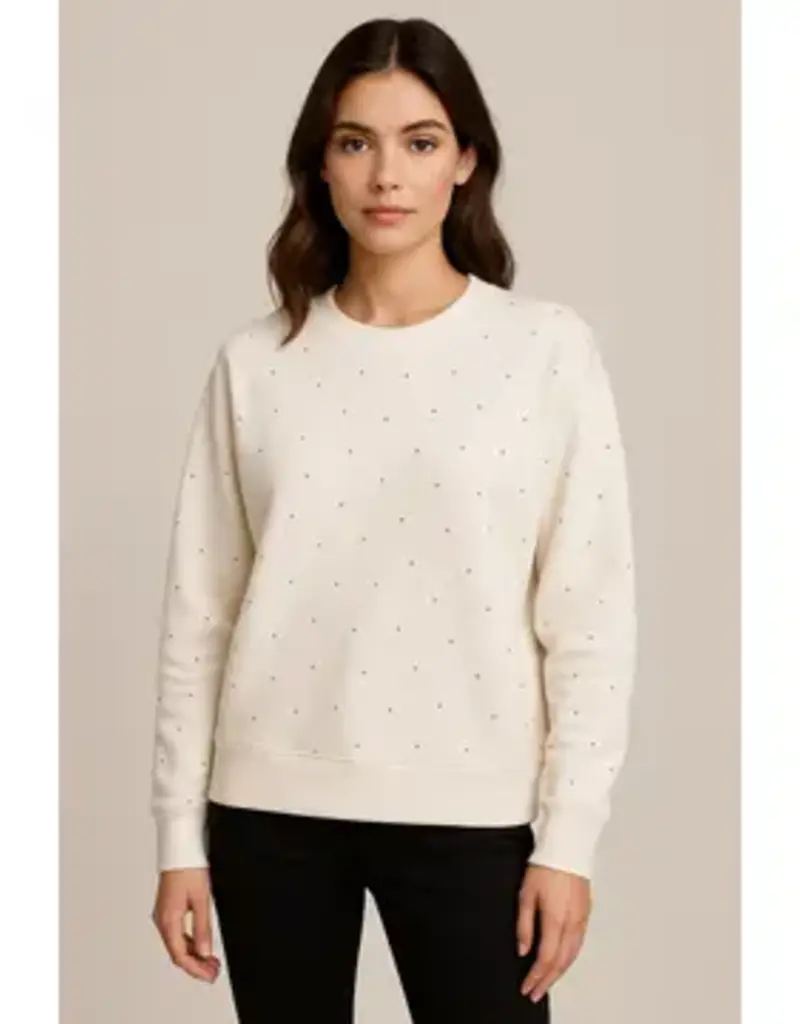 Silky Soft Rhinestone Drop Shoulder Sweater