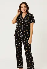 Coffee Print Yummy Jersey Pj Set