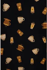 Coffee Print Yummy Jersey Pj Set