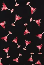 Martini Glasses Print Yummy Jersey Pj Set