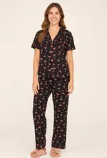 Martini Glasses Print Yummy Jersey Pj Set