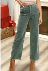 HR Mineral Washed Wide Leg Corduroy Pant