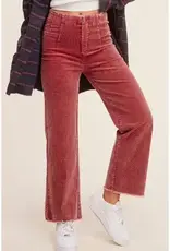 HR Mineral Washed Wide Leg Corduroy Pant