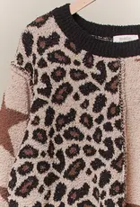 Star & Leopard Knit  Sweater