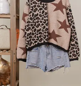 Star & Leopard Knit  Sweater