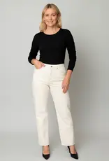 Wide Leg Fray Hem Jean