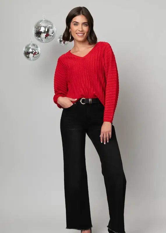 Wide Leg Fray Hem Jean