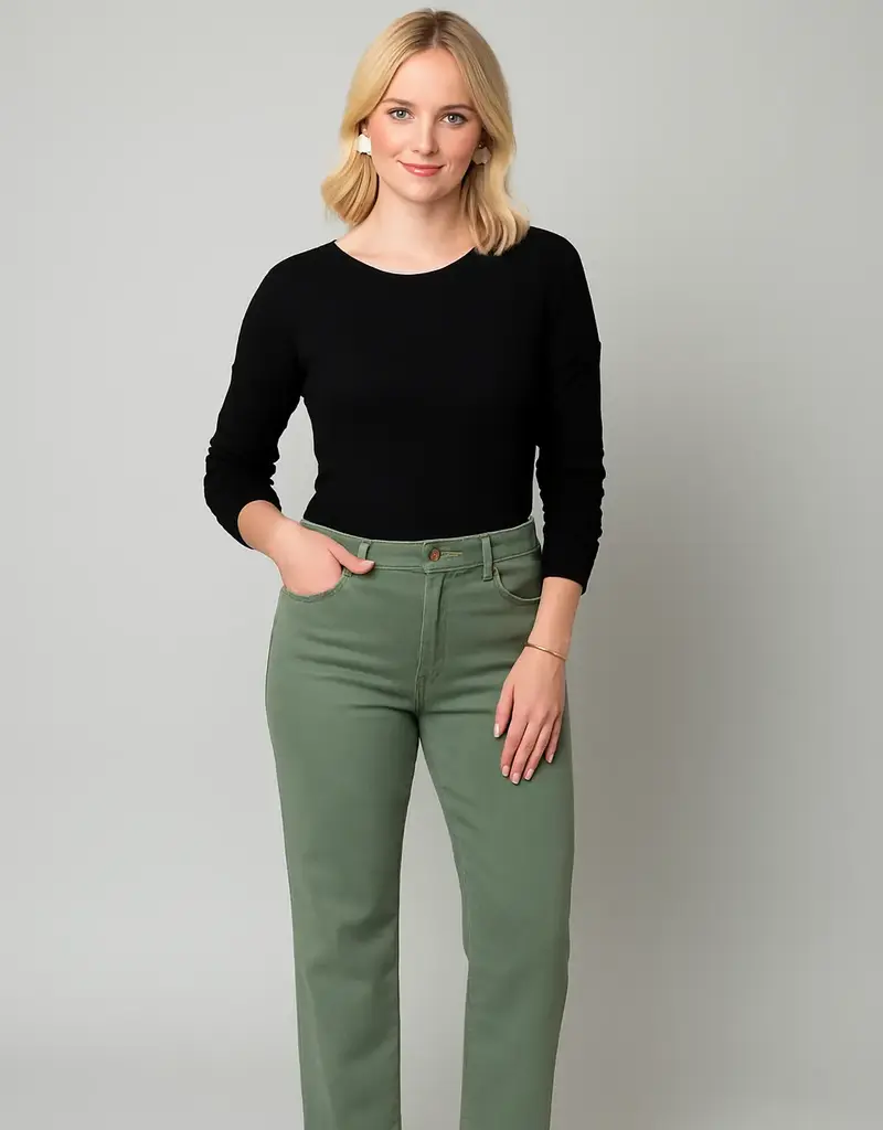 Wide Leg Fray Hem Jean