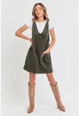 Casual Overall Corduroy Dress