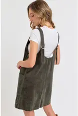 Casual Overall Corduroy Dress