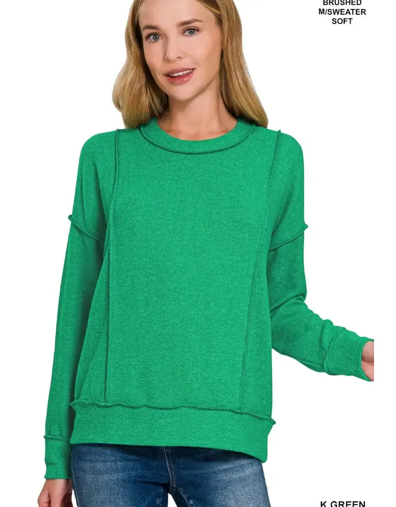 Soft Brushed Drop Shoulder Top