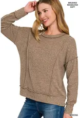 Soft Brushed Drop Shoulder Top